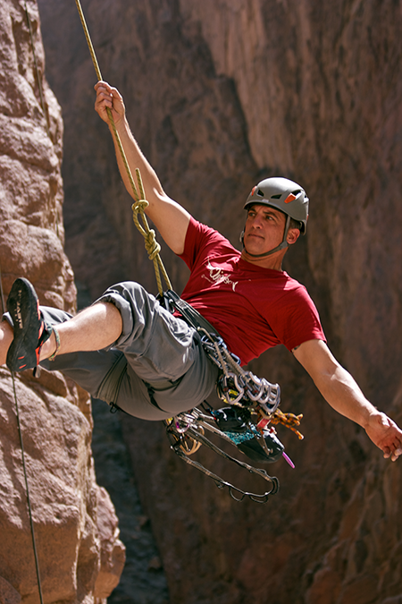 Rock Climber at Wadi Gnai