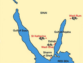Rock Climbing Sinai Map