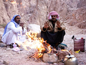 rock climbing with bedouins